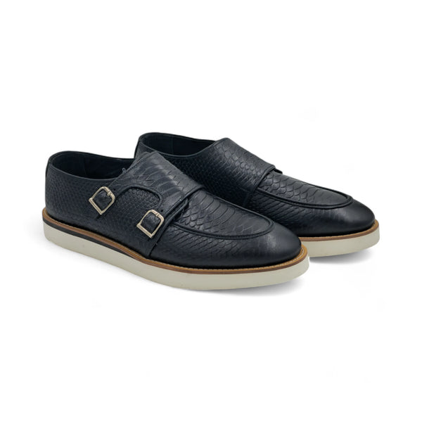 OldKent Double Monk Crocodile Leather