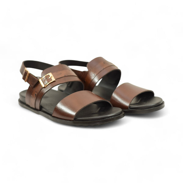 OldKent Brown Band Leather Sandal