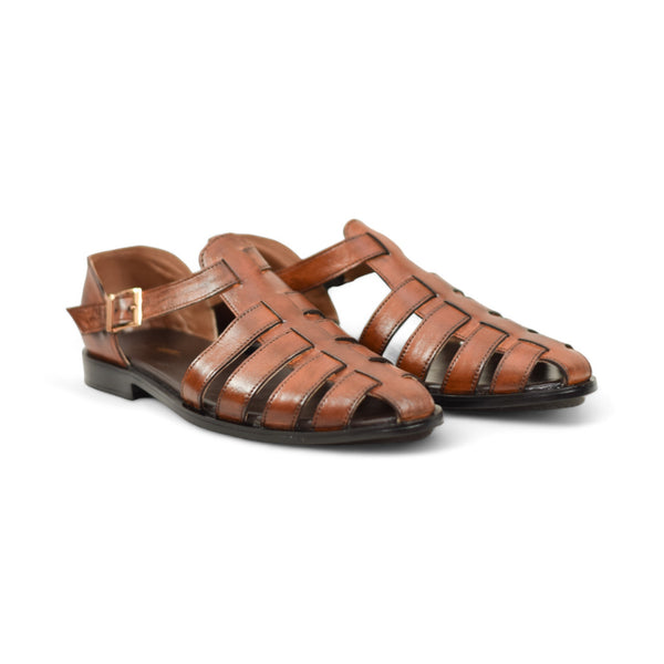 OldKent Full Strip Leather Sandal