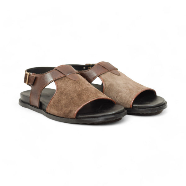 OldKent Brown Suede Leather Sandal