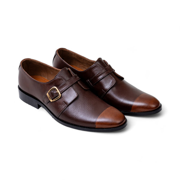 OldKent Single Monk Dual Tone Leather Shoe