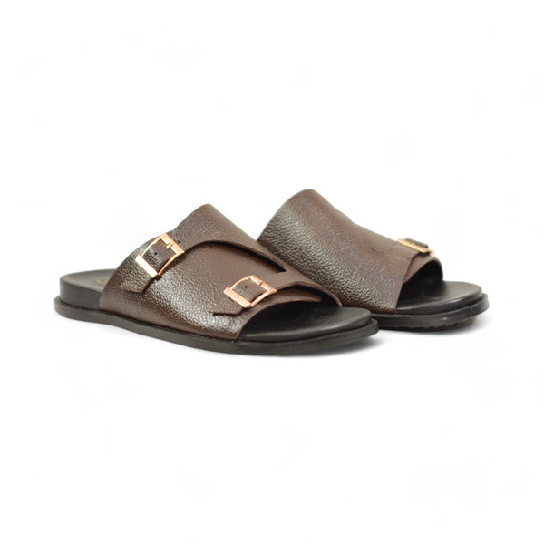 OldKent Dual Monk Pebble Leather Slipper